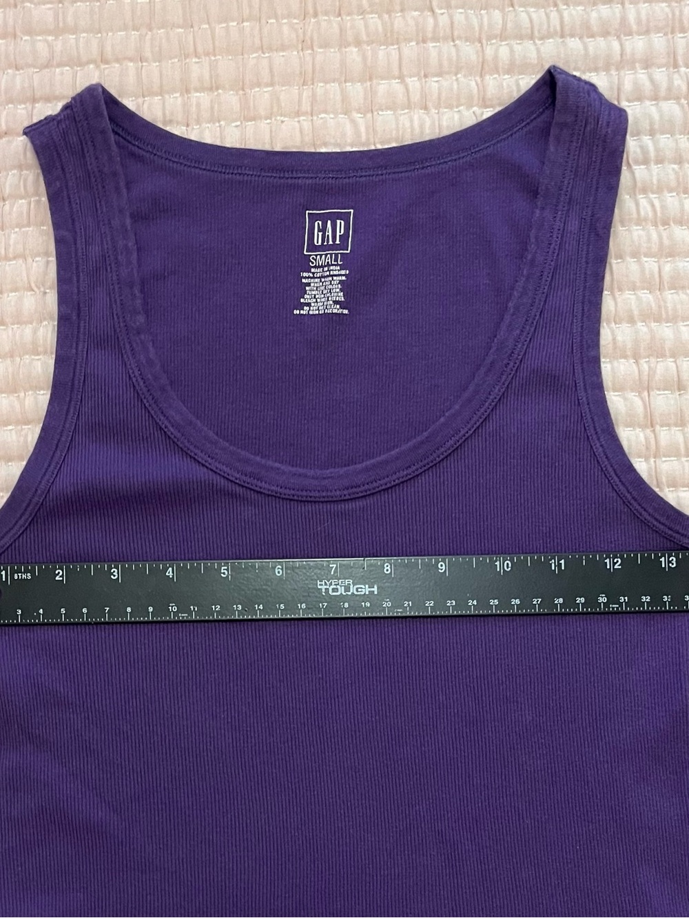 Gap Purple Ribbed Tank Top Cotton Size Small - Picture 4 of 6